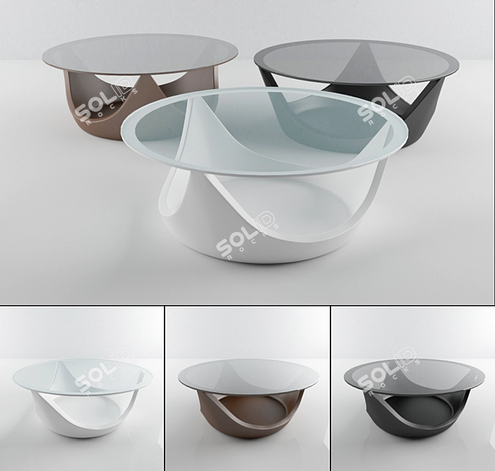 Bonaldo Arvo Coffee Table: Modern Elegance 3D model image 1