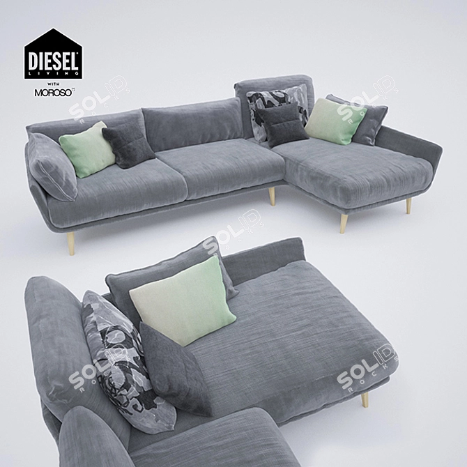 Modern Comfort: Sister Ray Chaise Lounge 3D model image 1
