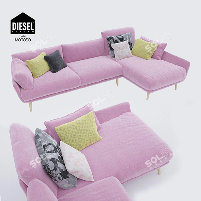 Modern Comfort: Sister Ray Chaise Lounge 3D model image 2