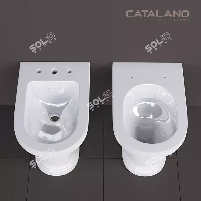 Elegant Canova Royal Bathroom Set 3D model image 3