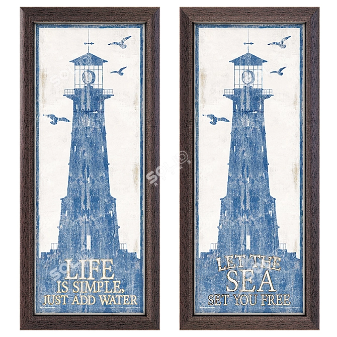 Coastal Illumination Lighthouse Art 3D model image 3