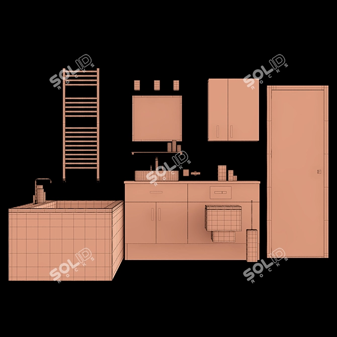 Minimalist WC Design 3D model image 3