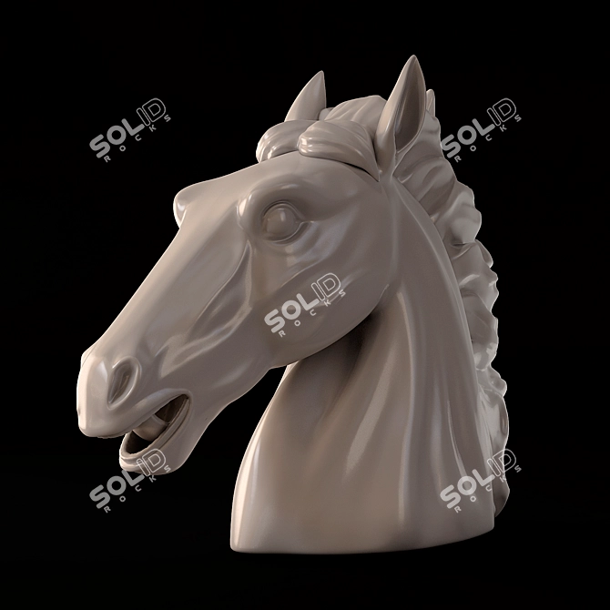 Elegant Equestrian Wall Decor 3D model image 1