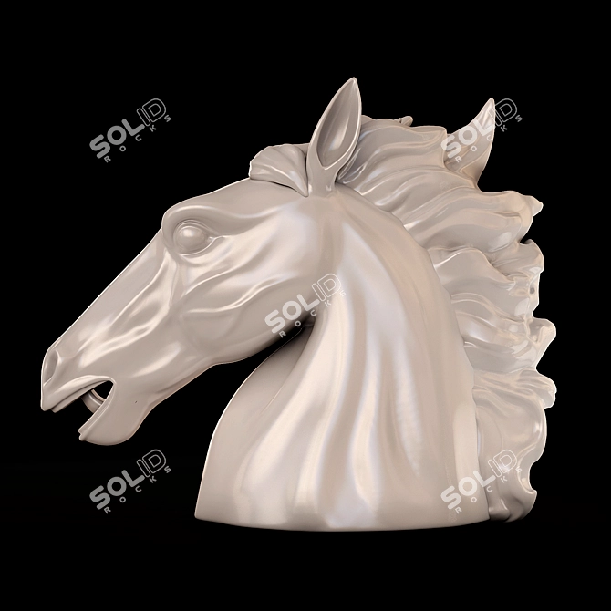 Elegant Equestrian Wall Decor 3D model image 2
