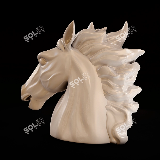 Elegant Equestrian Wall Decor 3D model image 3