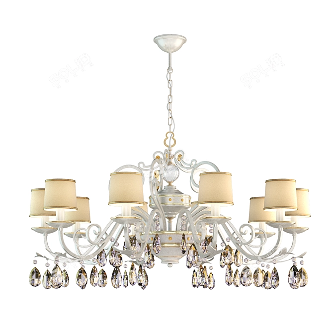 Elegant Allure Chandelier: Masiero Classica 3D model image 1