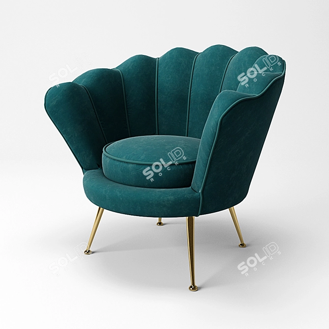 Modern Trapezium Chair: Sleek Design and Superior Comfort 3D model image 1