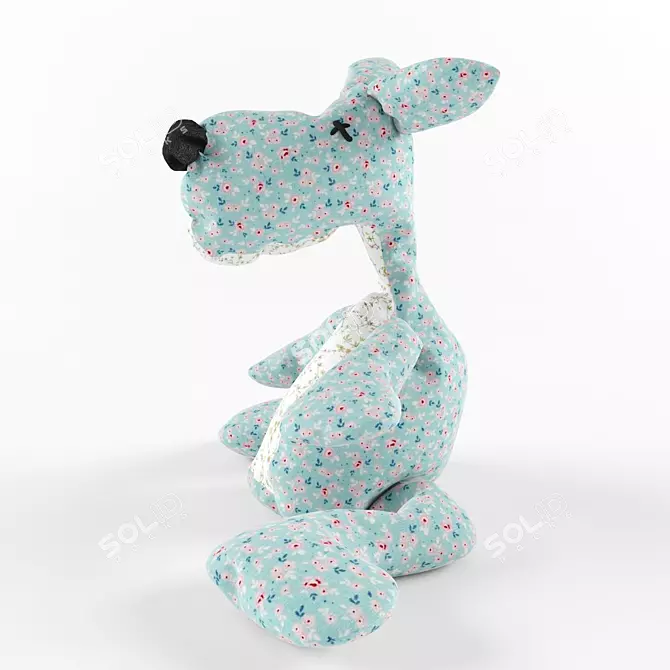 Marvelous Soft Toy Dog: Turbocharged Cuteness! 3D model image 2