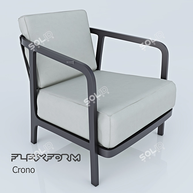 Flexform Crono: Compact and Stylish Family Sofa 3D model image 1