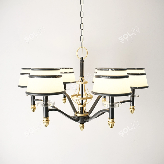 Elegant Helena Chandelier 3D model image 1