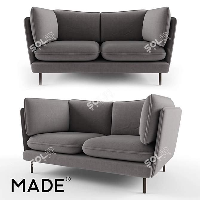 Comfortable and Chic Wes Sofa 3D model image 1