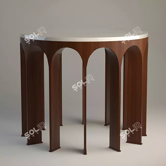 Baker Arcade Center Side Table 3D model image 1