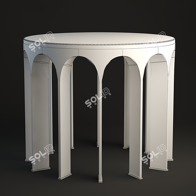 Baker Arcade Center Side Table 3D model image 2