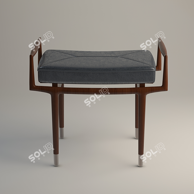 Friso: Sculptural Asian-Inspired Bench 3D model image 1