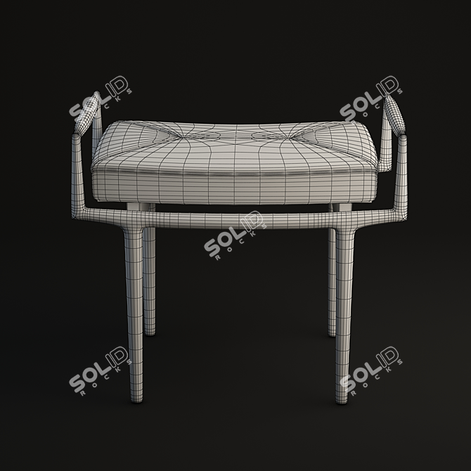 Friso: Sculptural Asian-Inspired Bench 3D model image 2