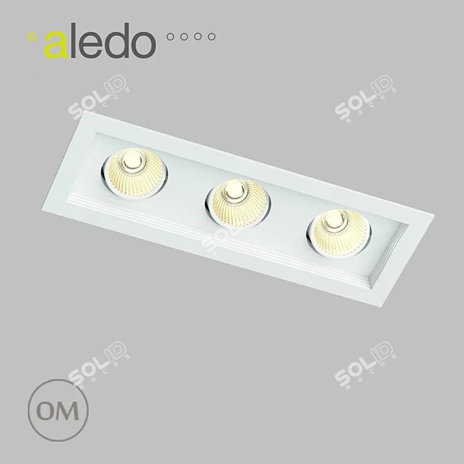 27W Prime Cardan LED Light: Adjustable Beam Direction 3D model image 1