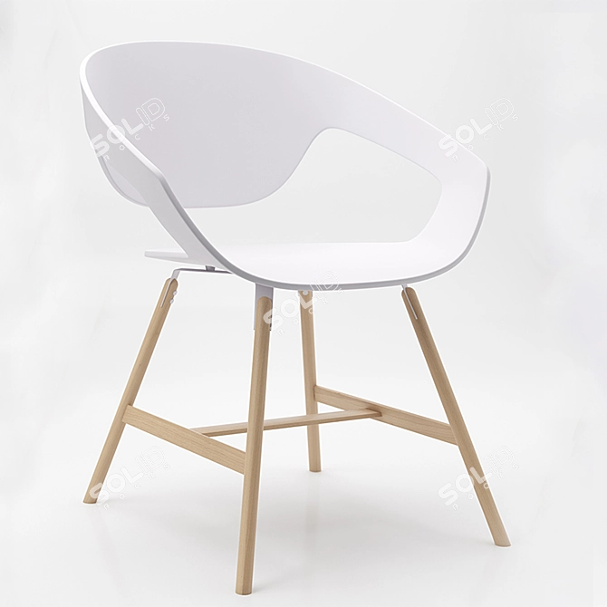Vad Wood Chair: Modern and Stylish! 3D model image 1
