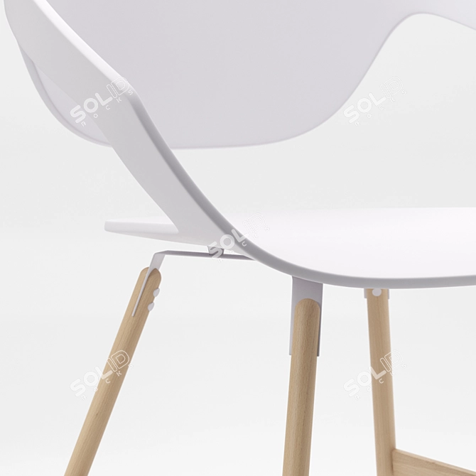Vad Wood Chair: Modern and Stylish! 3D model image 3