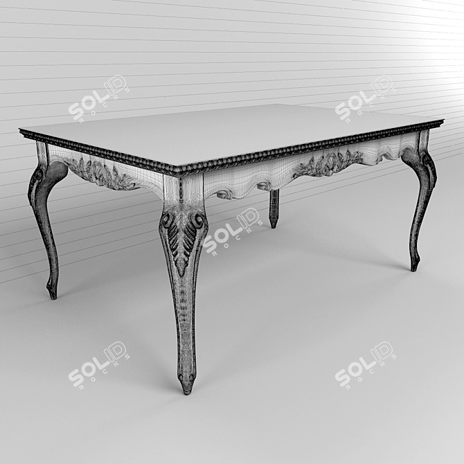 I DOGI Modern Baroque Dining Table 3D model image 3