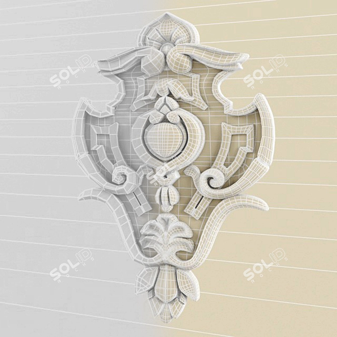 TurboSmooth-Enabled Cartouche 3D model image 3