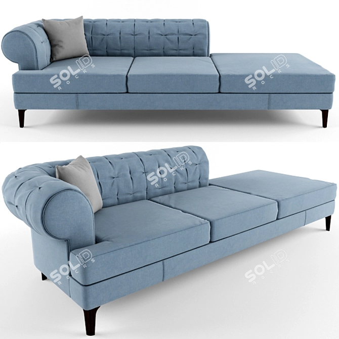 Elegant MANTO' Sofa 3D model image 1