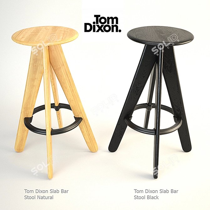 Modern Tom Dixon Natural Bar Stools 3D model image 1