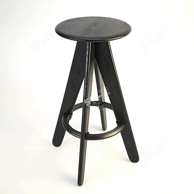 Modern Tom Dixon Natural Bar Stools 3D model image 2