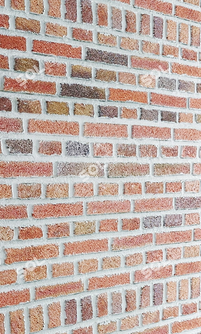 Tiled Brick Wall: Ideal for a Stunning Makeover 3D model image 2