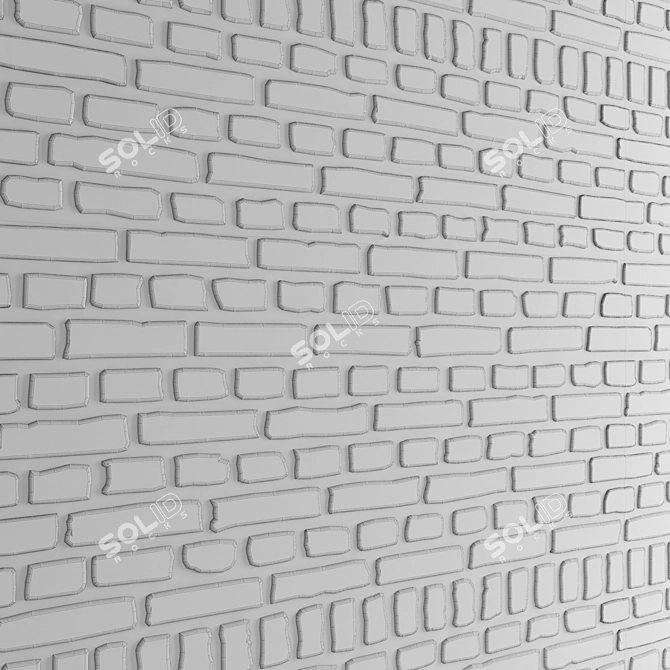 Tiled Brick Wall: Ideal for a Stunning Makeover 3D model image 3