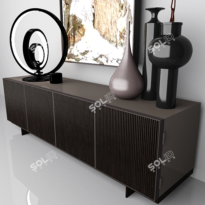 Aylon Chest with Lunaop Table Lamp 3D model image 2