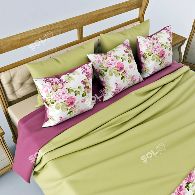 Sleek Dream Bedroom Set 3D model image 2