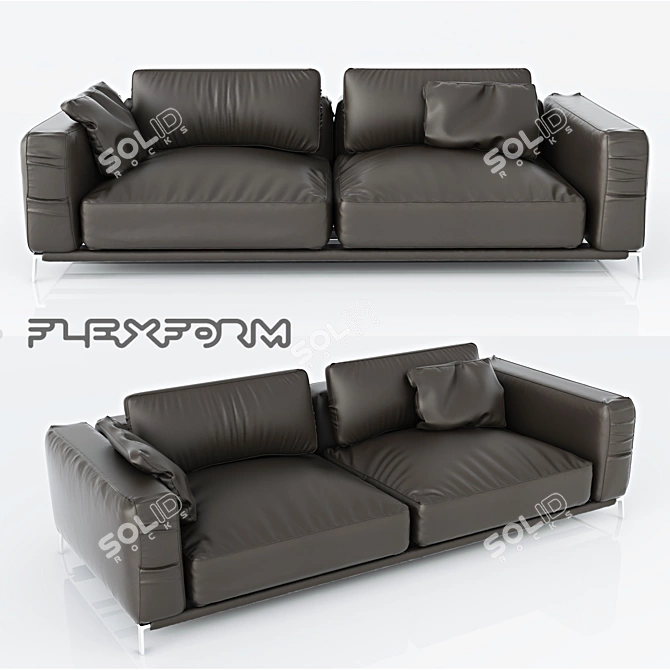 Flexform Ettore: Stylish and Functional Sofa 3D model image 1