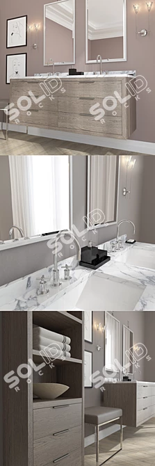 Modern Floating Vessel Sink 3D model image 2