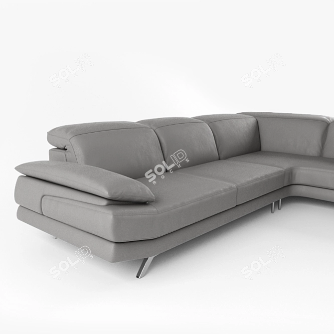 Natuzzi B936 Leather Sofa 3D model image 2