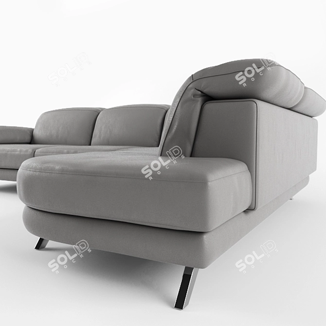 Natuzzi B936 Leather Sofa 3D model image 3