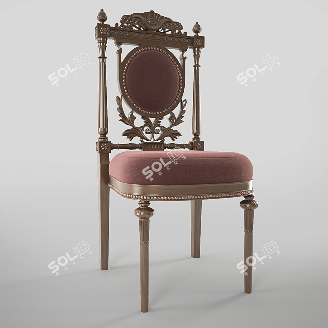 Retro Heritage Chair 3D model image 1