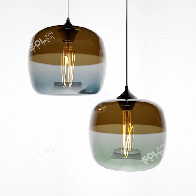 NicheModern Glass Lamp: Elegant Illumination 3D model image 1