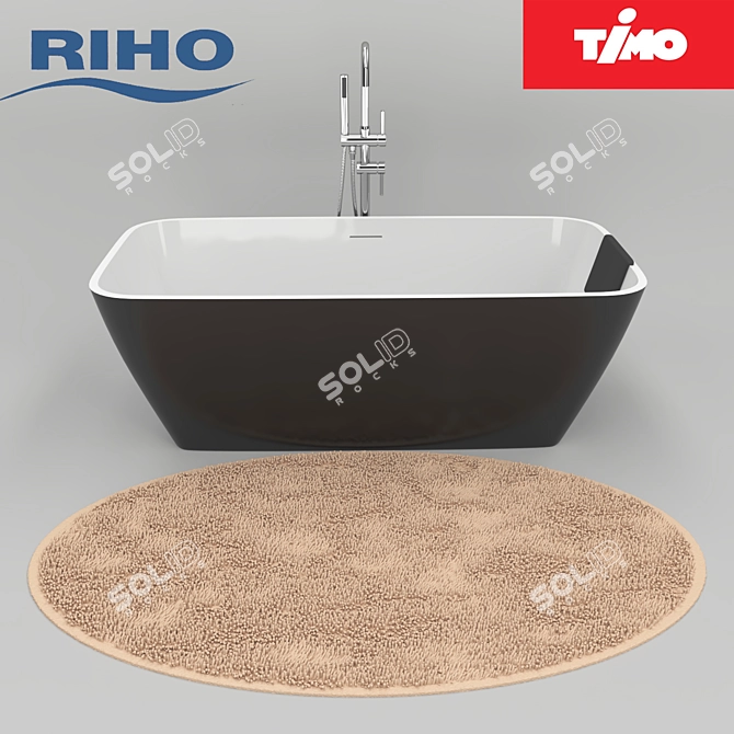 Ultimate Spa Experience: Riho Malaga Bath & Timo Saona Mixer 3D model image 1