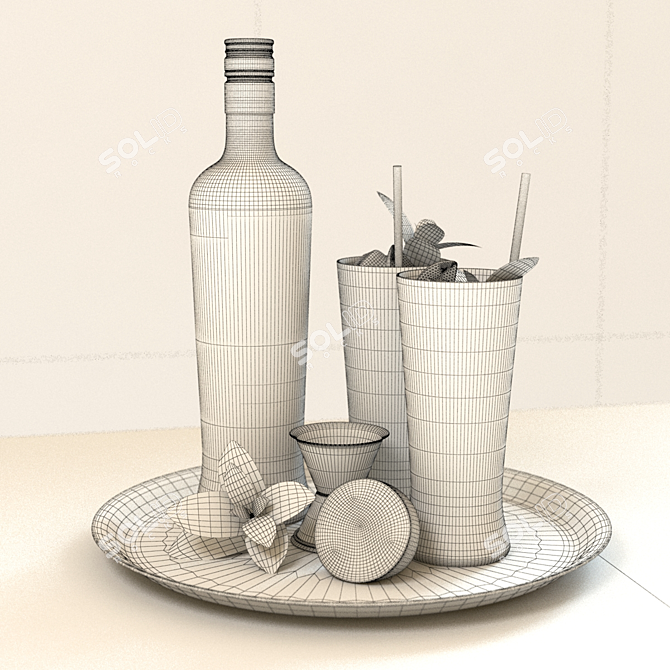 Refreshing Mojito Set 3D model image 2