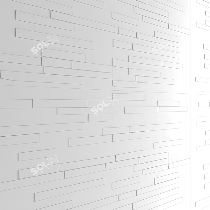 Rustic Board Art Wall 3D model image 3