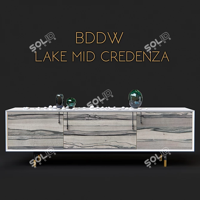 BDDW Lake Mid Credenza: Elegant Storage Solution! 3D model image 1