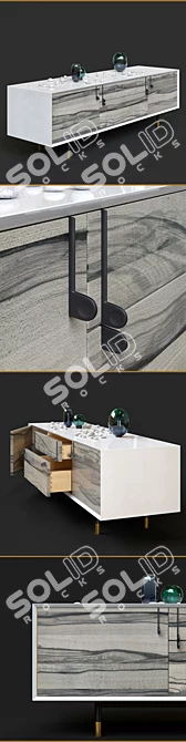 BDDW Lake Mid Credenza: Elegant Storage Solution! 3D model image 2