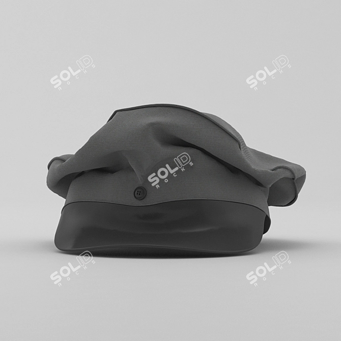 Stylish Beanie Hat 3D model image 2