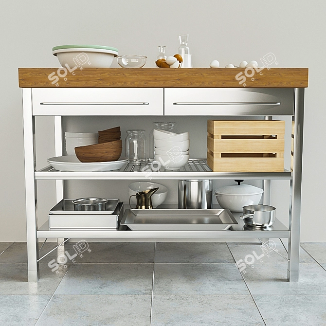 Rimforsa Worktable: Versatile and Stylish 3D model image 1