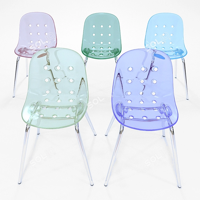 Customizable Multi-Material Chair 3D model image 2