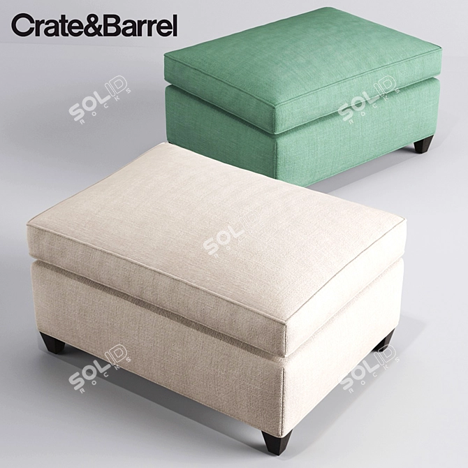 Elegant Dryden Ottoman: Stylish Comfort in Every Detail 3D model image 1