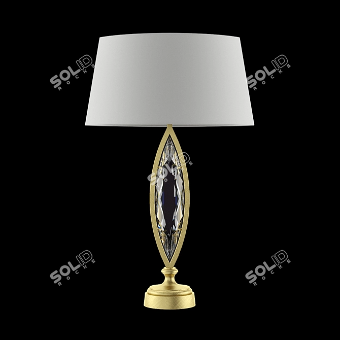 Luxury Marquise Crystal Table Lamp 3D model image 1