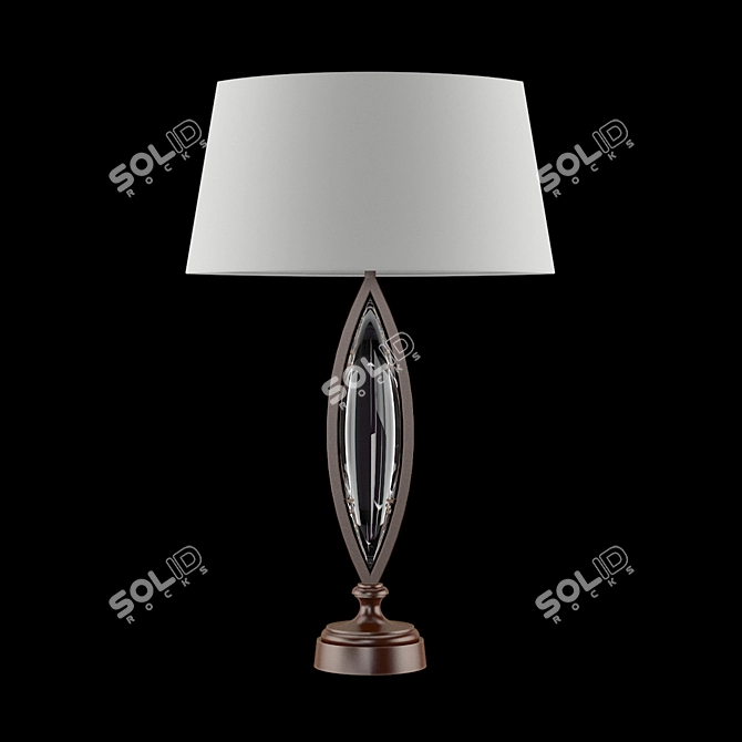 Elegant Marquise Crystal Table Lamp 3D model image 1