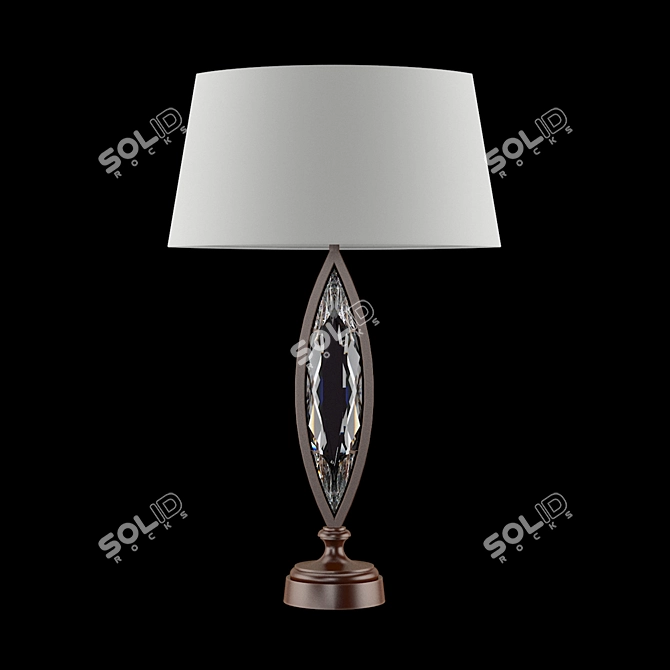 Marquise Antique Bronze Crystal Table Lamp 3D model image 1