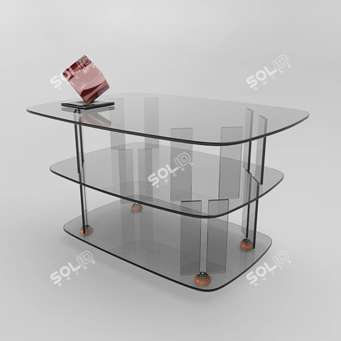 Sleek Glass Table 3D model image 1